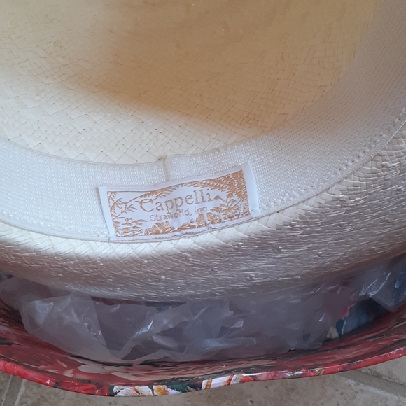 👒 SOLD Vintage Cream Wedding Hat Peach/Cream Flower - Picture 5 of 7